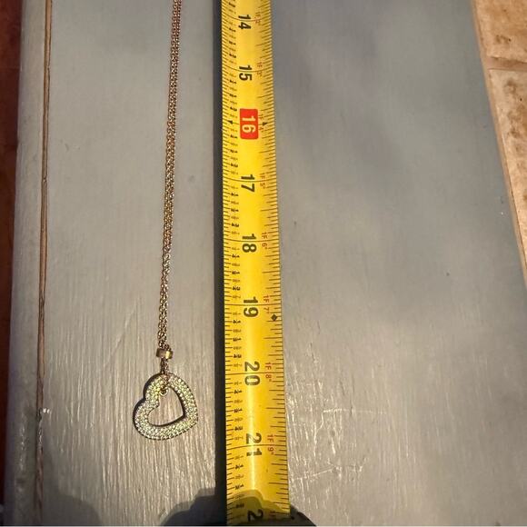 Michael Kors Rose Gold Long Heart Pendant Necklace - Picture 12 of 14